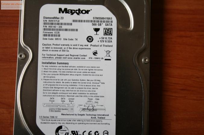 Disque dur Maxtor 500 GB