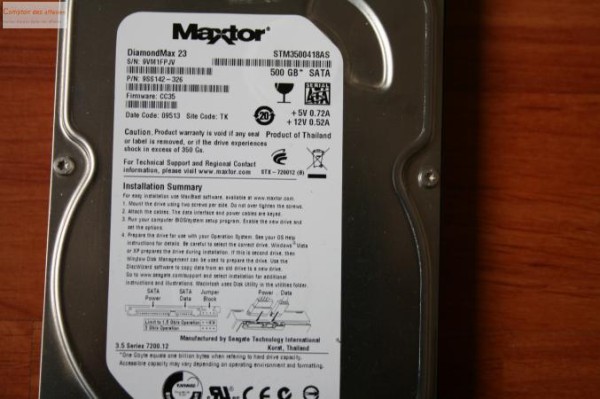 Disque dur Maxtor 500 GB